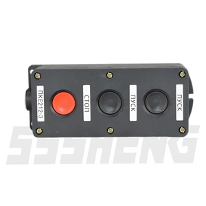 SSSHENGコントロールボタンPKE212-3 IP40 10A押しボタンスイッチPKEシリーズ3ボタンボックススイッチPKE112-3 - Product Image 2