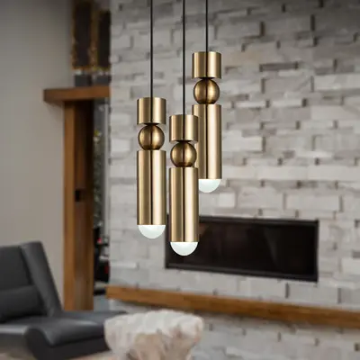 Modern Design Decoration Hotel Modern 1 Lights Golden Color Iron Pendant Hanging Lamps For Home Living And Home Decoration