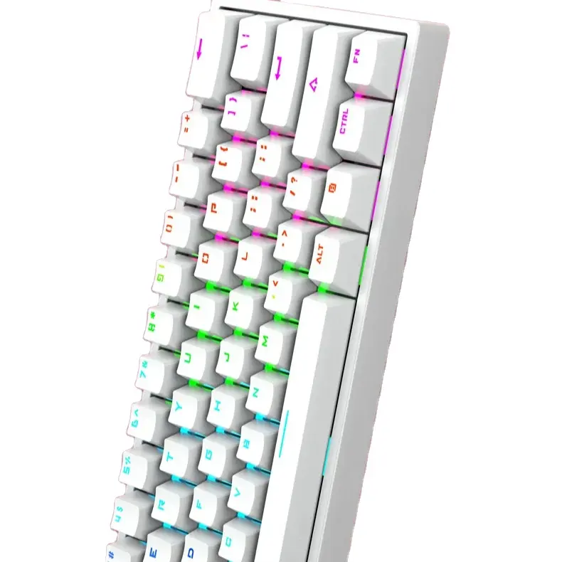Разноцветная многоцветная игровая механическая клавиатура и мышь