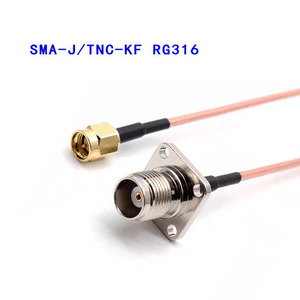 Fabrika fiyat SMA erkek tak N tipi dişi Jack flanş 4-hole paneli dağı RG316 RG-316 RF Pigtail uzatma kablosu montaj - Product Image 2