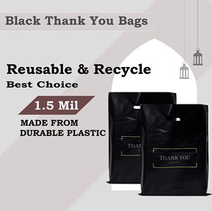 定制印刷设计环保可生物降解购物塑料袋包装服装谢谢塑料袋