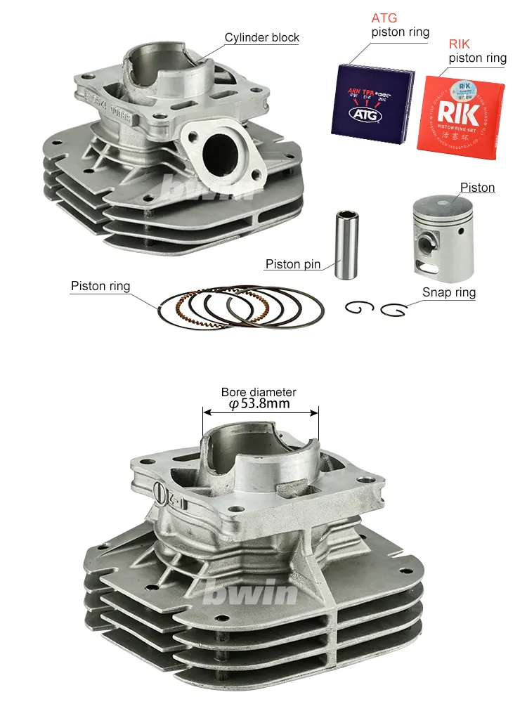 5BU Y125Z 5BU-E1311-00 53.8มิลลิเมตร125cc รถจักรยานยนต์ cilindro ชุดประกอบเครื่องยนต์บล็อกลูกสูบสำหรับยามาฮ่า