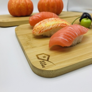 厨房用竹菜板套装3个木制熟食店奶酪板耐用的3层结构木砧板 - Product Image 6