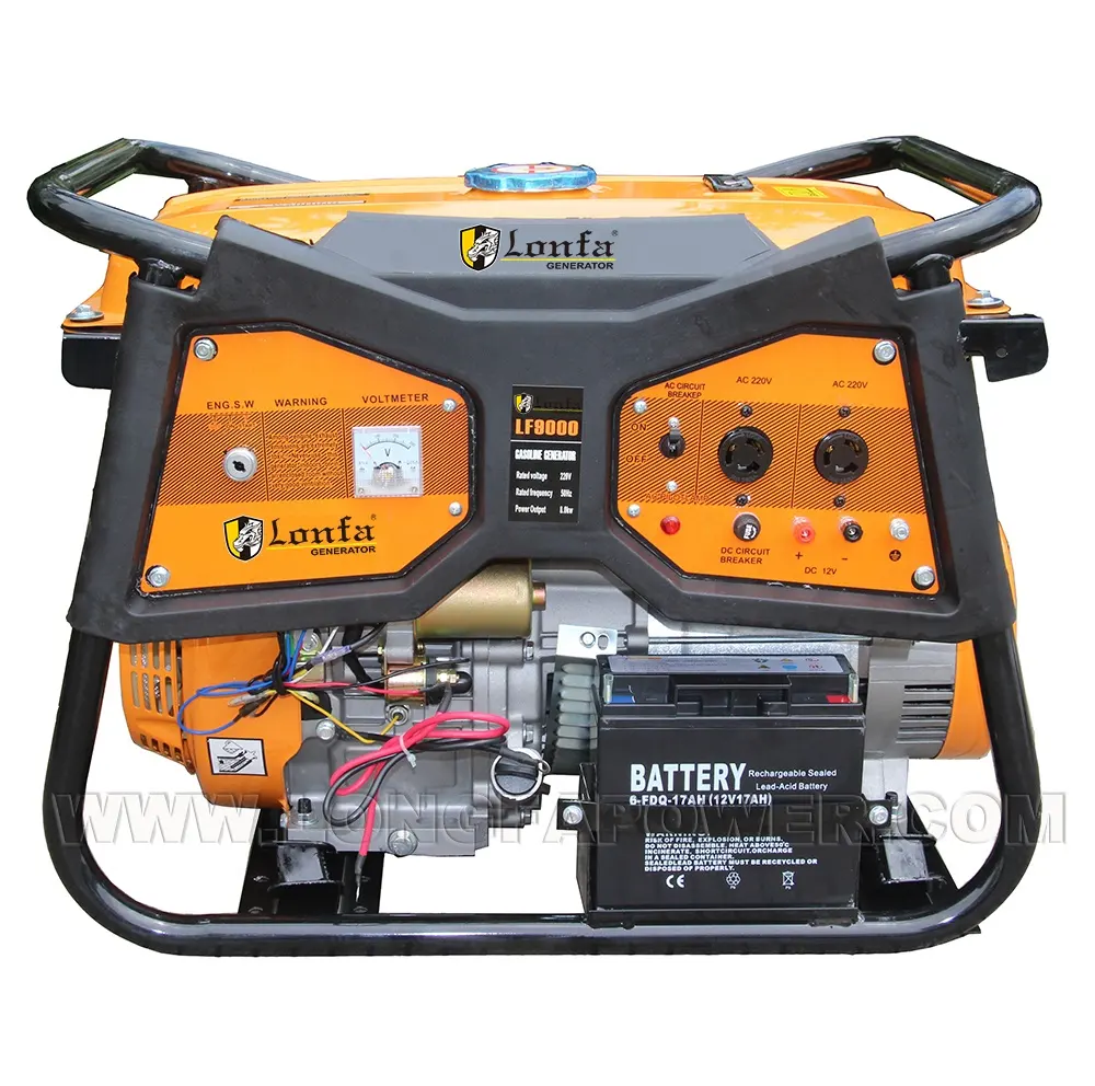 Generador de gasolina portátil de groupe, generador de gasolina portátil de 7,5 w, 7kw, súper silencioso, 18hp, 7000 kva