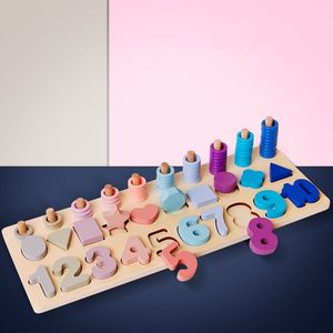 卸売多機能形状マッチング数学ボード学習数学ツール番号形状モンテッソーリ木製その他の教育玩具 - Product Image 4