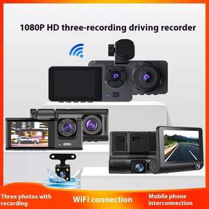 กล้องขนาดเล็ก1080P HD บันทึกภาพในเวลากลางคืนกล้องบันทึกสามตัวบันทึกการขับรถผ่าน WIFI 1ปี CMOS H.265แบบกำหนดเองได้ - Product Image 2