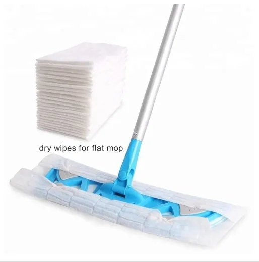 Usar y lanzar productos Toallitas no tejidas Limpieza de pisos desechable Paños de mopa Limpieza en seco Tela no tejida