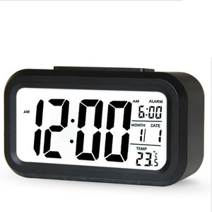 Digital Smart Alarm Clock Thermometer Calendar <strong>Display</strong> Snooze Table Desk Clock White Backlight Student Clock - Product Image 3