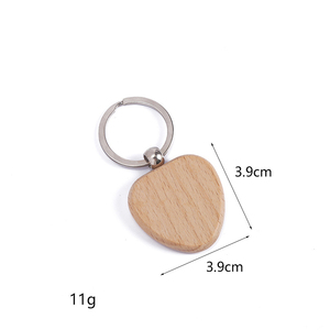 Promosyon boş anahtar etiketleri özel LOGO ile ahşap anahtarlık yüzük - Product Image 2