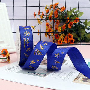 新产品定制印刷圣诞有线丝带圣诞树边缘有线丝带供应商 - Product Image 4