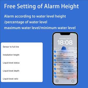 Tuya Sem Fio <span class=keywords><strong>Zigbee</strong></span> Inteligente App Controle Remoto Medidor Ultrassônico Água Líquida Nível Profundidade tanque Monitor <span class=keywords><strong>Sensor</strong></span>