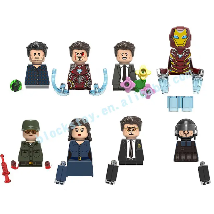 X0264 superhéroes película Iron Howard Stark Pepper Potts hombre Steve Rogers Mini bloques de construcción figuras para niños Juguetes Juguete