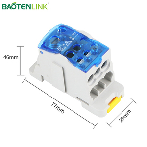 UKK 160A、1入力、6出力80A、250A、400A、500Aユニポーラモジュラーパネルスクリューケージ配電端子台 - Product Image 2