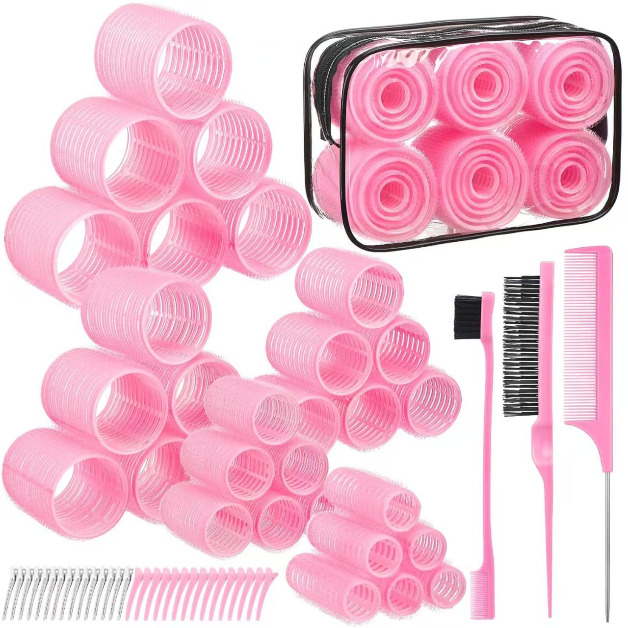 PVC Bag 64-Piece Set pink