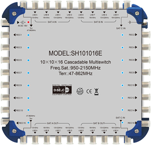 10 in <strong>16</strong> Out Satellite Multiswitch Digital Satellite Receiver <strong>Diseqc</strong> 2.0 10 Input Cascade Switch - Product Image 2