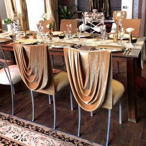 <span class=keywords><strong>2025</strong></span> nóng bán rượu sâm banh Vàng NHUNG XÙ treo lên Swag chiavari Ghế tựa lưng bìa - Product Image 4