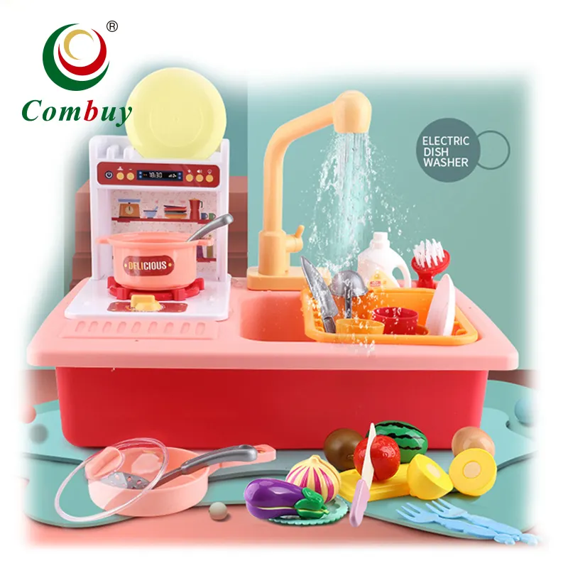 Casa di gioco di cottura gioco di acqua della cucina giocattolo per bambini di lavaggio lavello