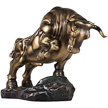 OEM personalizado resina decoración del hogar adornos artesanales animal estatuilla personalizada resina Toro estatua escultura