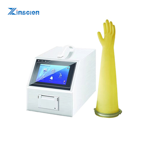 Equipamento teste integridade luva com interface touch screen cor amigável