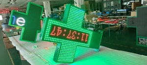 Jhering Customized LED Sign Double Sides Cross LED Display Full Color P10 Cross LED Screen for <strong>Pharmacy</strong> - Product Image 6