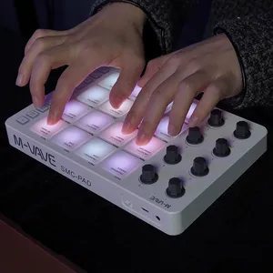 M-VAVE SMC-PAD контроллер MIDI Strike Pad RGB подсветка MIDI клавиатура BT соединение низкая задержка 3,5 мм выходной интерфейс MIDI Pad - Product Image 4