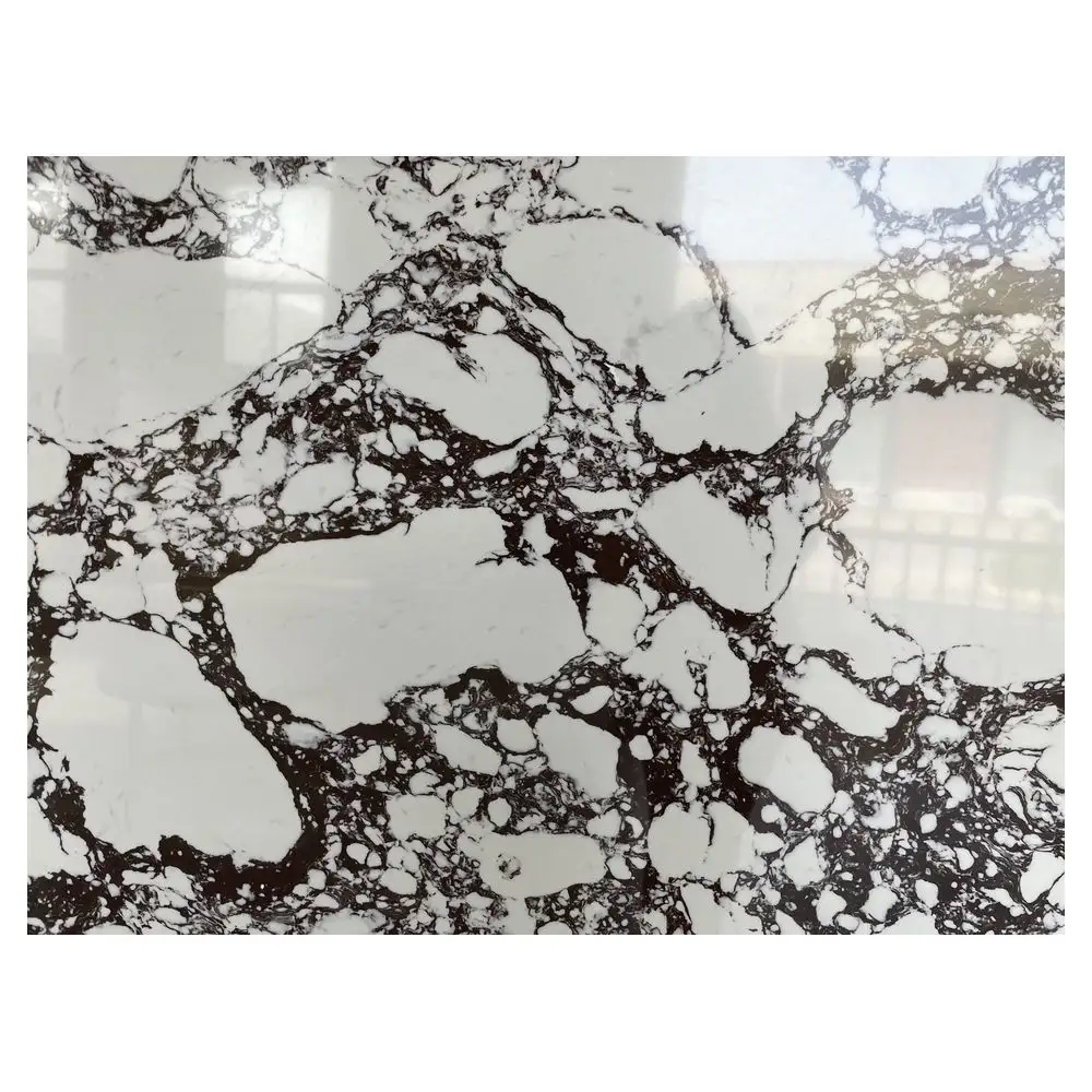 동양 인공 석영 화강암 바위 대리석 Calacatta 표면 대리석처럼 보이는 부엌 상단