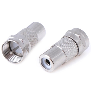 F型公到RCA母插头直射频连接器同轴适配器 - Product Image 1