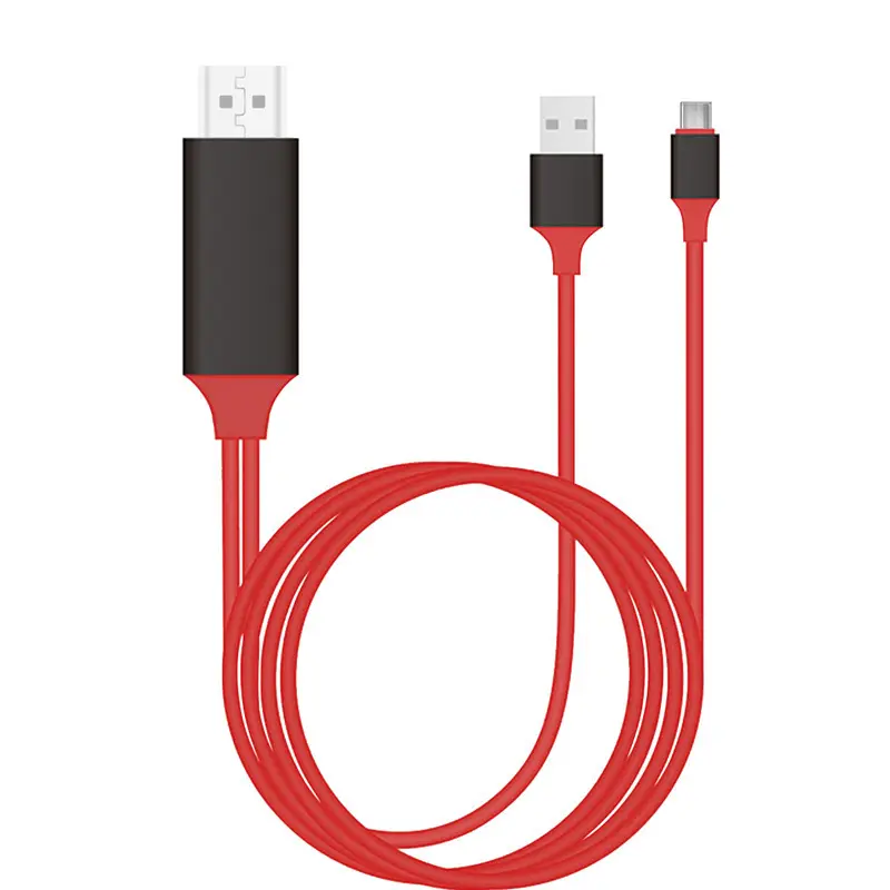 Cable de teléfono a HDMI de 2M, Cable tipo C a HDMI de 4K con carga USB para teléfonos inteligentes, dispositivos Android a TV