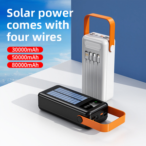 大容量50000mAhソーラーパワーバンク懐中電灯磁気機能タイプC入力10W出力電話用ソーラー充電器 - Product Image 2