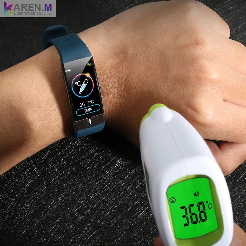 Barato e66 temperatura relógio inteligente com ecg, frequência cardíaca pressão arterial pulseira fitness