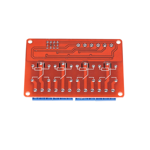 Relé de 4 canales CC, 5V, 12V, 24V, módulo de protección de relé, placa de Control