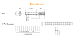 ED-Pi5Case-HA-B lampone Pi 40 Pin GPIO lungo perno di espansione intestazione - Product Image 3