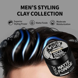 Profesyonel berber saç şekillendirme ürünleri nemlendirici formüle mat saç şekillendirici jöle erkekler için pomad - Product Image 3