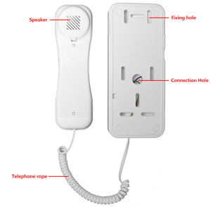 2024 nuevo apartamento intercomunicador interior Abs Material Audio edificio sistema de intercomunicación 2 cables intercomunicador elegante blanco