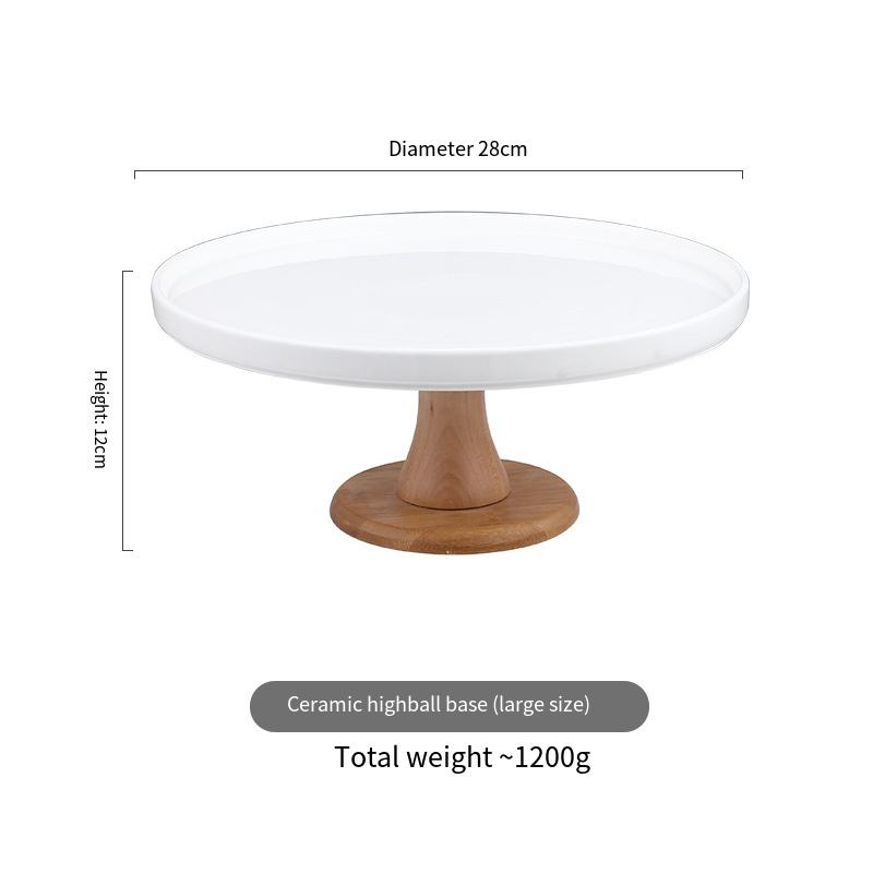 Grande assiette à gâteau transparente