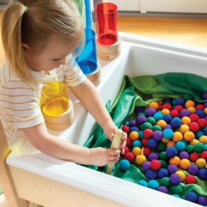 モンテッソーリ保育園幼児用センサーテーブル取り外し可能プラスチックトレイ幼稚園教室用多機能