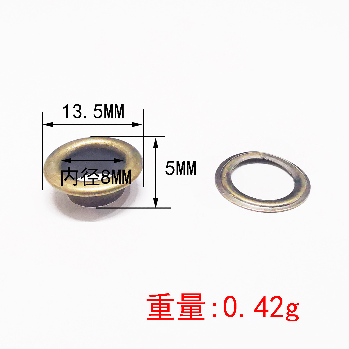 Œillet en bronze de 8 mm
