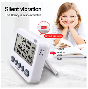 Timer digitale da cucina Timer conto alla rovescia LED HD Display multifunzione sveglia suono Flash vibrazione promemoria funzione memoria - Product Image 3