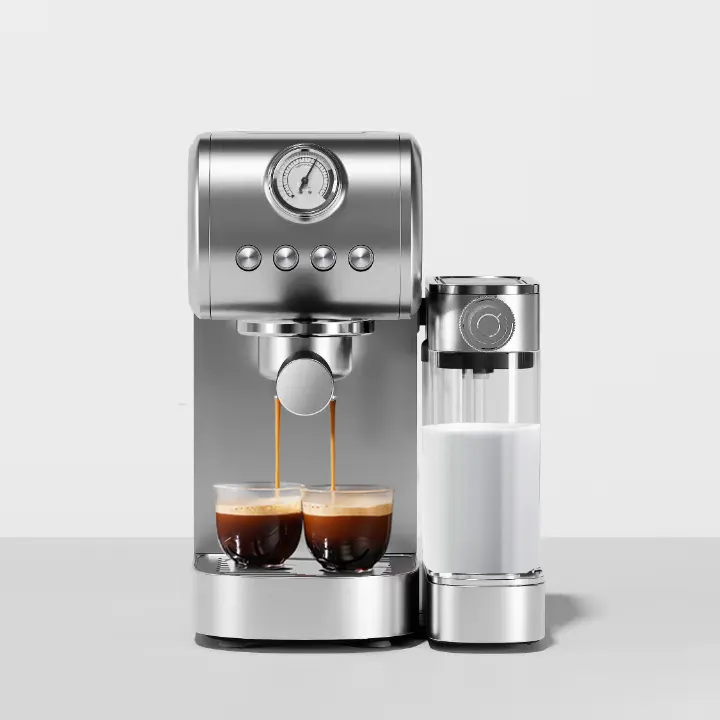 20 Bar Espresso Koffiemachines Latte Cappuccino Maker Thuis Roestvrijstalen Koffiezetapparaat Verwijderbare Watertank