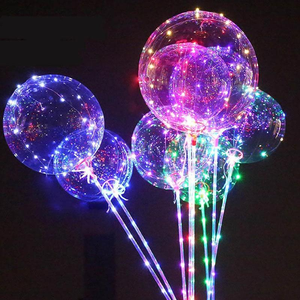 Bobo ile Led ışık yanıp sönen parti dekorasyon Led balon ışıkları - Product Image 4