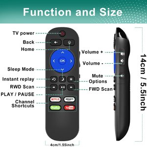 Roku TV ile uyumlu yedek uzaktan kumanda, Hisense/Onn/TCL/Haier/Sharp/Hitachi/LG/Sanyo/JVC/Magnavox/RC ile uyumlu - Product Image 4
