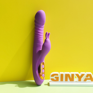 GINYA büyük kadın seks oyuncak güçlü titreşim ve sokmak vibratör isıtma fonksiyonu ile kadınlar için sevimli tavşan vibratörler seks oyuncak - Product Image 1