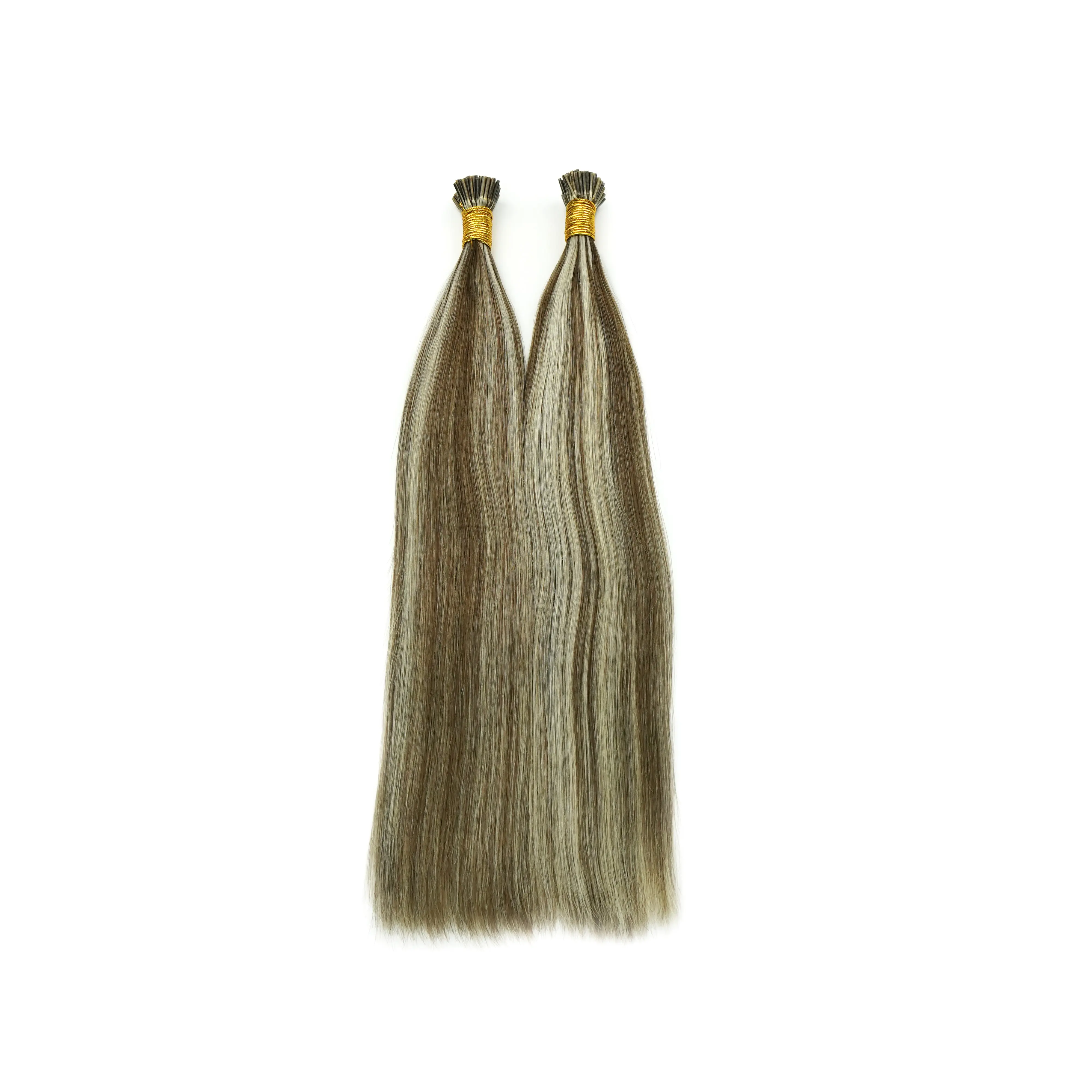 2024 última colección luz brillante rizado recto Janet Yaki Nubian Hair 100% Remy ruso humano I-Tip extensión de Cabello 100%
