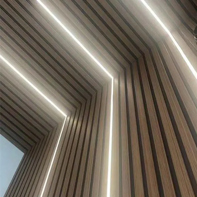 KASARO pannello di legno in fibra di poliestere insonorizzata parete pannelli acustici parete con luce a Led