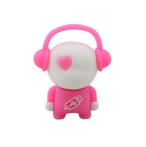 卡通PVC音乐主题USB 2.0闪存笔驱动器新产品硅胶材料