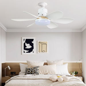 E26/E27 Base 20.5 "Decken ventilatoren mit kleiner Schraube Leuchten 3 Geschwindigkeiten 3 Farben Dimmbarer Lüfter Glühbirne ABS Material Sockel lüfter mit Fernbedienung