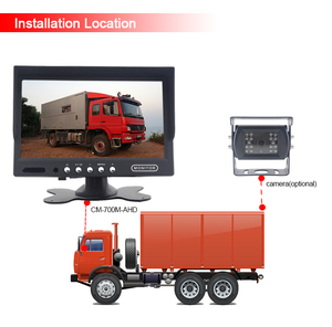 7 Inch Commercial Vehicles Digital Rear View Monitors 3CH AHD PAL NTSC Car Camera Video Signal <strong>Input</strong> 1024*600 IPS <strong>LCD</strong> BOE Screen - Product Image 3