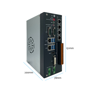 דין רכבת Fanless מוטבע IPC תעשייתי מחשב תמיכת Intel LGA 1151 6 / 7 / 8 / 9th מעבד 12V/24V 6LAN 2COM <span class=keywords><strong>GPIO</strong></span>