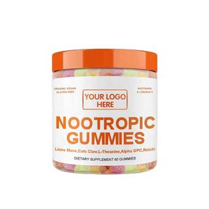 OEM Label pribadi nooashtropic wagandha kapsul Gummies suplemen penguat otak Vegan Nootropic Gummies meningkatkan kecerdasan - Product Image 4