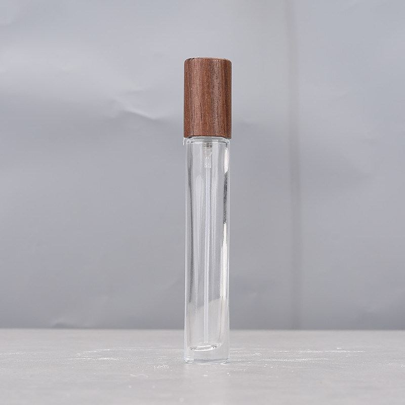 Cylindrical transparent walnut wood
